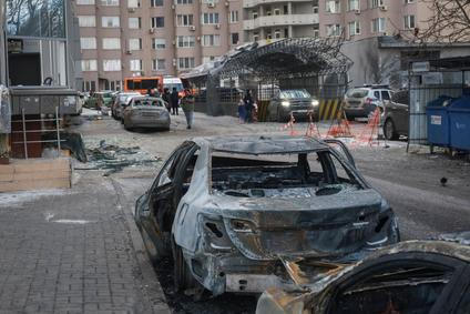 Aftermath of a Russian drone attack in Odesa