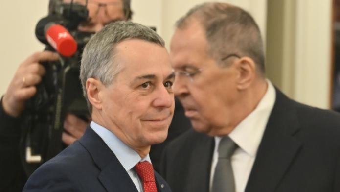 Russian Foreign Minister Sergey Lavrov meet with his Swiss counterpart Ignazio Cassis in Moscow
