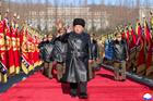 North Korean leader Kim Jong Un salutes during a visit to the Ministry of Defence for the 78th anniversary of the founding of the armed forces, in Pyongyang