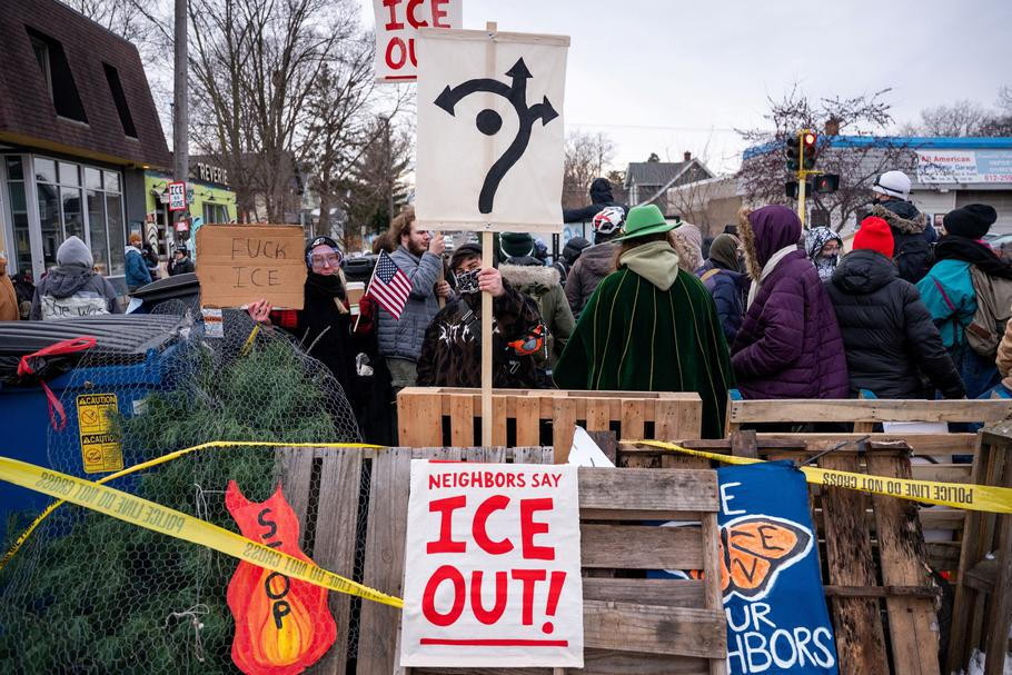 Protest against ICE, in Minneapolis