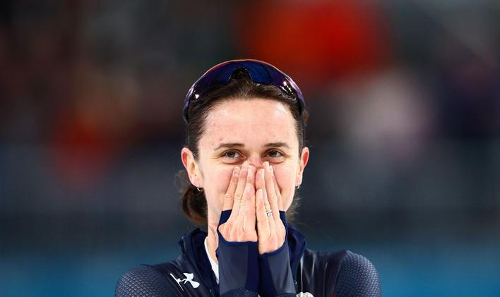 Martina Sáblikova v závodě na 5000 m na ZOH 2026