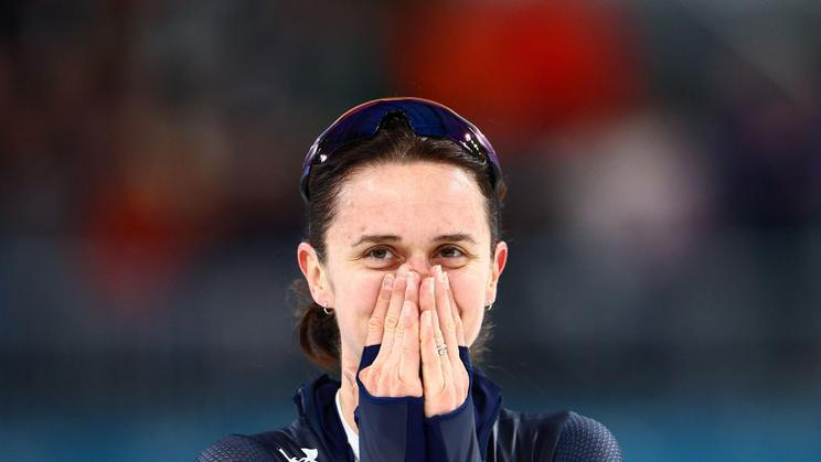 Martina Sáblikova v závodě na 5000 m na ZOH 2026