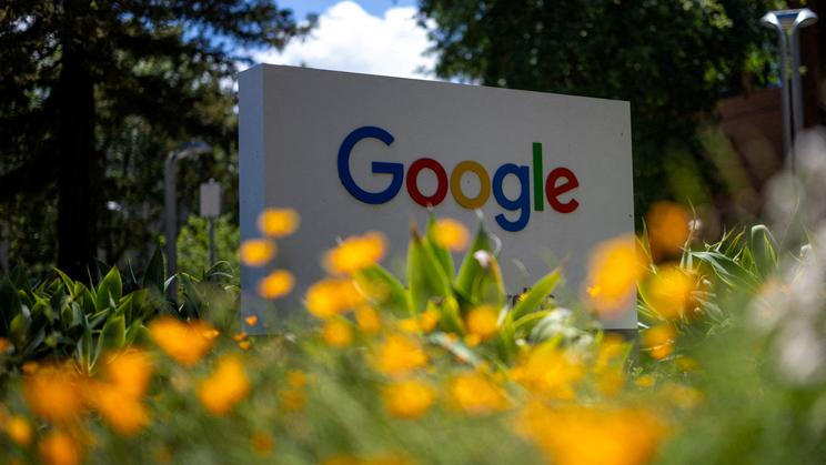 FILE PHOTO: A Google logo is seen at a company research facility in Mountain View, California