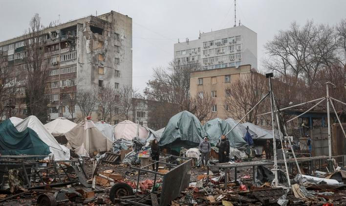 Aftermath of a Russian drone attack in Odesa