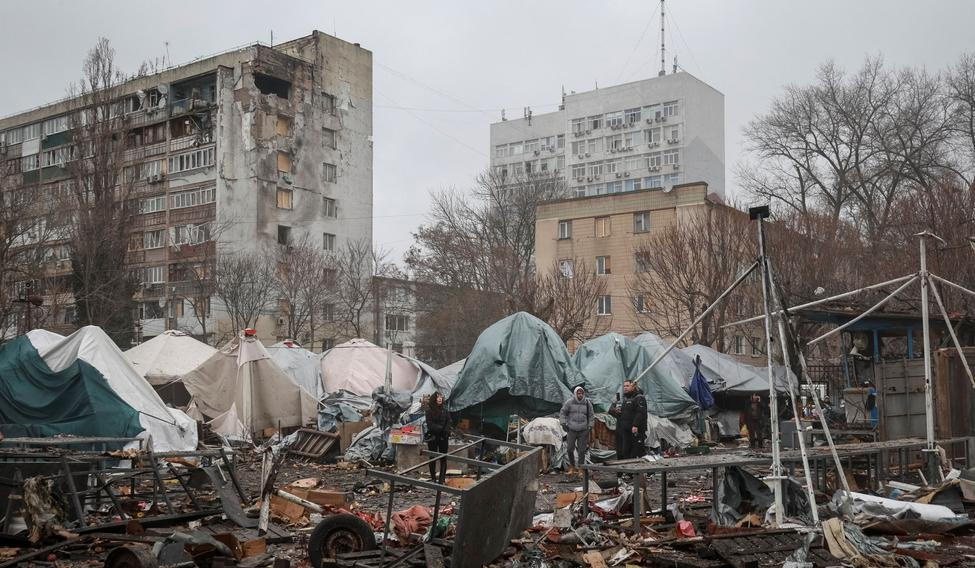 Aftermath of a Russian drone attack in Odesa