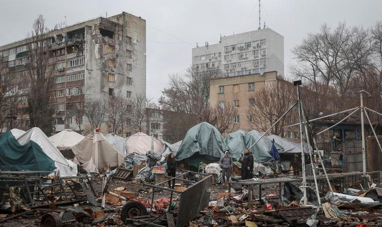 Aftermath of a Russian drone attack in Odesa