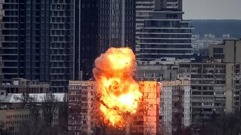 Russian missile and drone strike in Kyiv