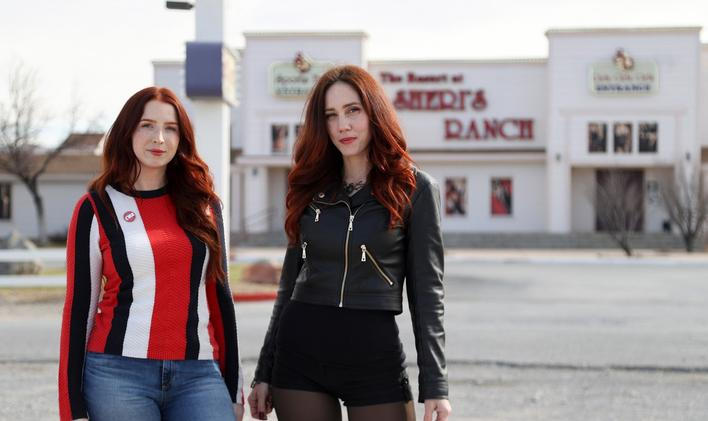 Nevada Sex Workers Unionizing Sex workers, who go by the name Jupiter Jetson, right, and Molly Wilder, pose for a photo in front of Sheri's Ranch, a brothel In Pahrump, Nev. on Thursday, Feb. 12, 2026. (AP Photo/Ian Maule)