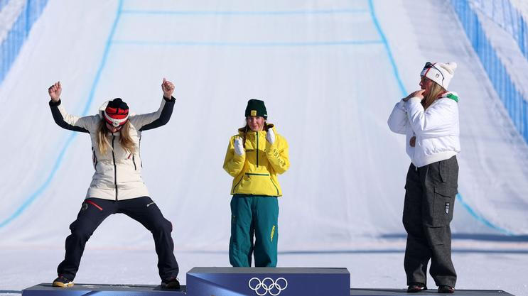 Snowboard - Women's Snowboard Cross Victory Ceremony