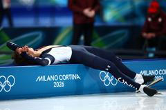 Metoděj Jílek po závodě rychlobruslařů na 10 000 m na ZOH 2026