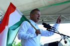 FILE PHOTO: Magyar, leader of the opposition Tisza party holds a rally in Kotcse