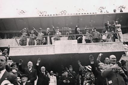 Fuehrer box at the opening of the Olympic Games, 1936