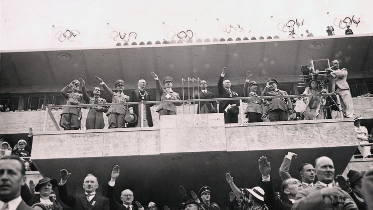 Fuehrer box at the opening of the Olympic Games, 1936