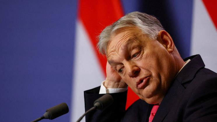 FILE PHOTO: Hungarian Prime Minister Viktor Orban holds an international press conference in Budapest