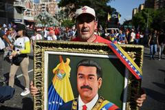 Supporters of Venezuela's government rally to demand the release of ousted President Maduro and his wife, in Caracas