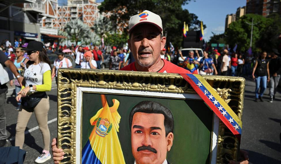 Supporters of Venezuela's government rally to demand the release of ousted President Maduro and his wife, in Caracas