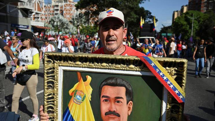 Supporters of Venezuela's government rally to demand the release of ousted President Maduro and his wife, in Caracas