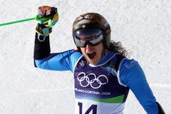 Federica Brignoneová slaví vítězství v obřím slalomu na ZOH 2026