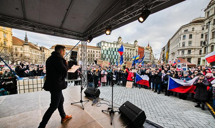 Martin Leščinský, moderátor, akce Stojíme za prezidentem! 