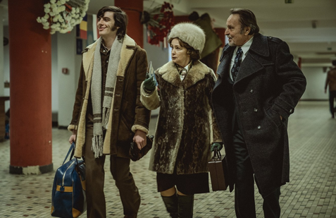 Adama Kubala, Jana Nagyová a Jozef Vajda ve filmu Šampión.