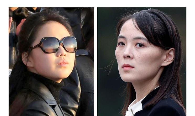 Sokyně o nástupnický jaderný trůn, vlevo Kimova dcera Kim Ču-e v pravo jeji teta a Kimova sestra Kim Jo-čong.