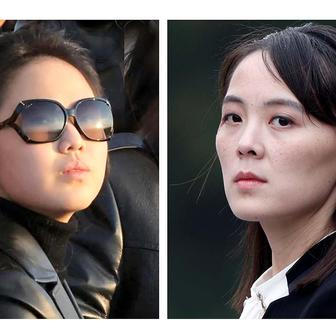 Sokyně o nástupnický jaderný trůn, vlevo Kimova dcera Kim Ču-e v pravo jeji teta a Kimova sestra Kim Jo-čong.