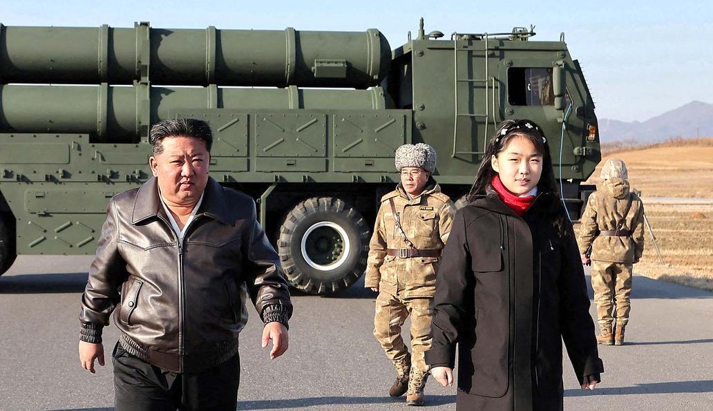 North Korean leader Kim Jong Un directs test of large-caliber multiple-rocket launch system