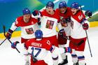 Radost českých hokejistů na olympiádě 2026