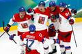 Radost českých hokejistů na olympiádě 2026