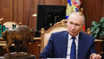Russian President Putin meets with Governor of Oryol region Klychkov in Moscow