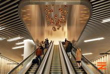 Správa železnic nově představila budoucí podobu stanice Praha-Dejvice. Vizualizace vytvořilo studio monolot podle architektonického návrhu studia dh architekti.