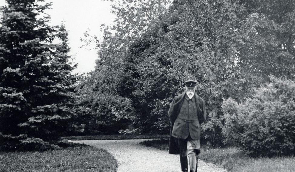 Prezident T. G. Masaryk při pobytu v Topoľčiankách, foto Karel Čapek rok 1926.