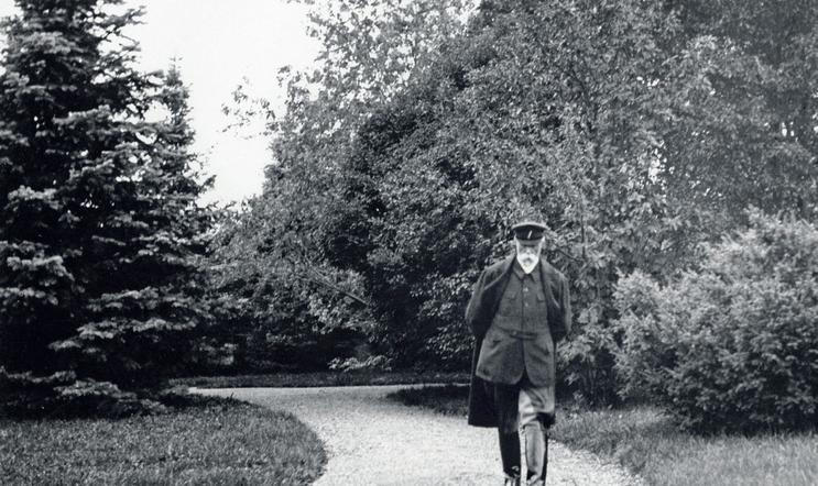 Prezident T. G. Masaryk při pobytu v Topoľčiankách, foto Karel Čapek rok 1926.