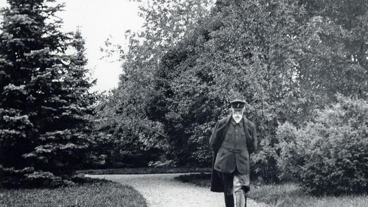 Prezident T. G. Masaryk při pobytu v Topoľčiankách, foto Karel Čapek rok 1926.