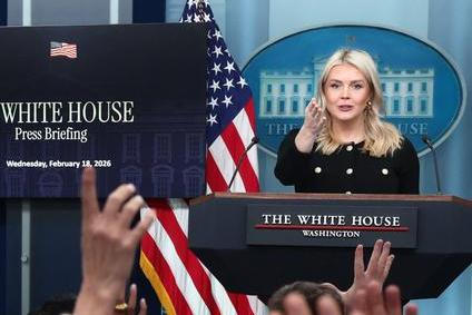 White House press secretary Karoline Leavitt holds a briefing at the White House in Washington