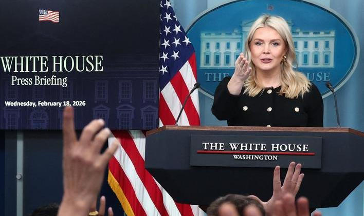 White House press secretary Karoline Leavitt holds a briefing at the White House in Washington
