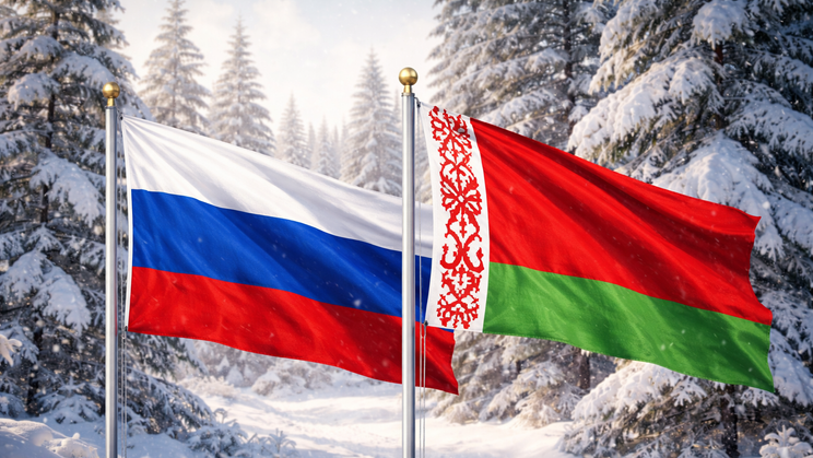 Ruská a běloruská vlajka