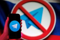 Ilustrační foto. Logo Telegramu.