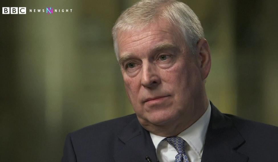 Princ Andrew při rozhovoru pro BBC.