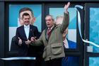 Reform UK party leader Nigel Farage makes a campaign visit ahead of the Gorton and Denton by-election, in Denton