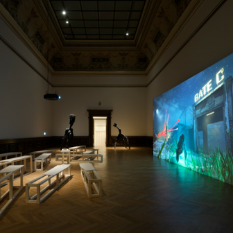 Sahej Rahal: Beyond the City of Time, pohled do instalace.