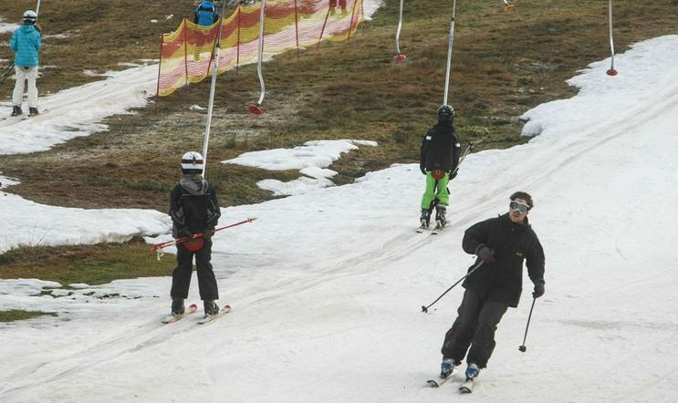 Lyžařská sezóna -obleva -skiareál