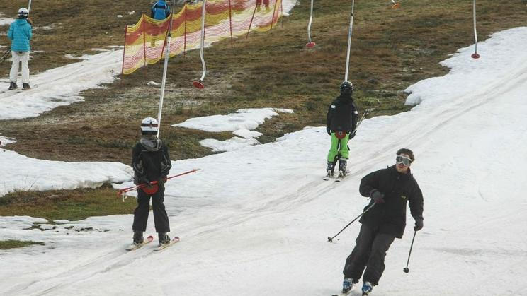 Lyžařská sezóna -obleva -skiareál