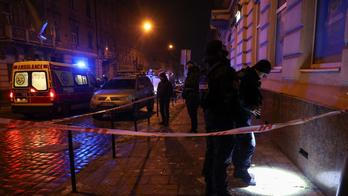 Aftermath of explosions in the downtown of Lviv