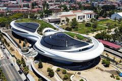 Aerial Views Of The New George Lucas Museum of Narrative Art Which Is Still Under Construction But Finally Almost Complete After Massive Delays In Los Angeles