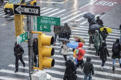 Winter snow storm hits New York City