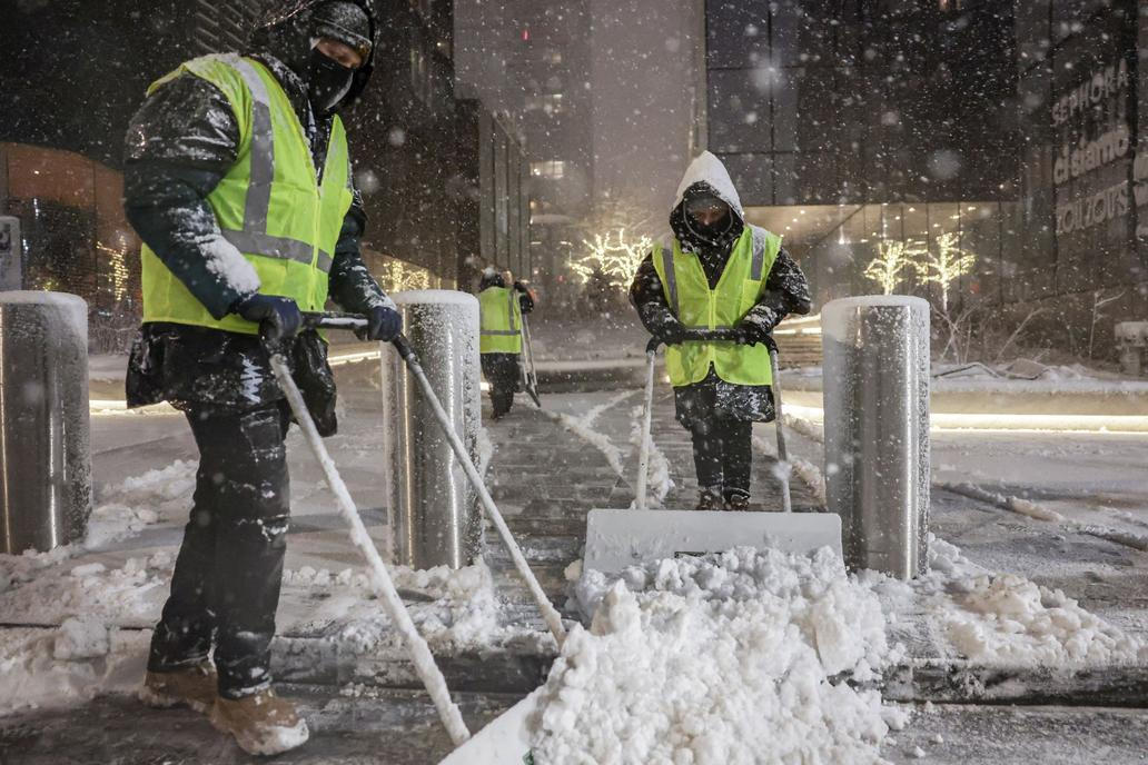 Winter snow storm hits New York City