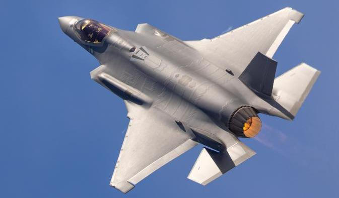 Unusual,Extremely,Close,Top,View,Of,A,F-35a,Lightning,Ii