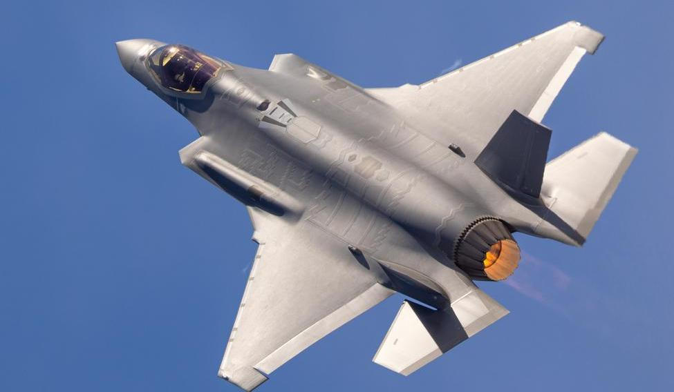 Unusual,Extremely,Close,Top,View,Of,A,F-35a,Lightning,Ii