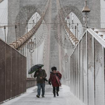 Winter snow storm hits New York City